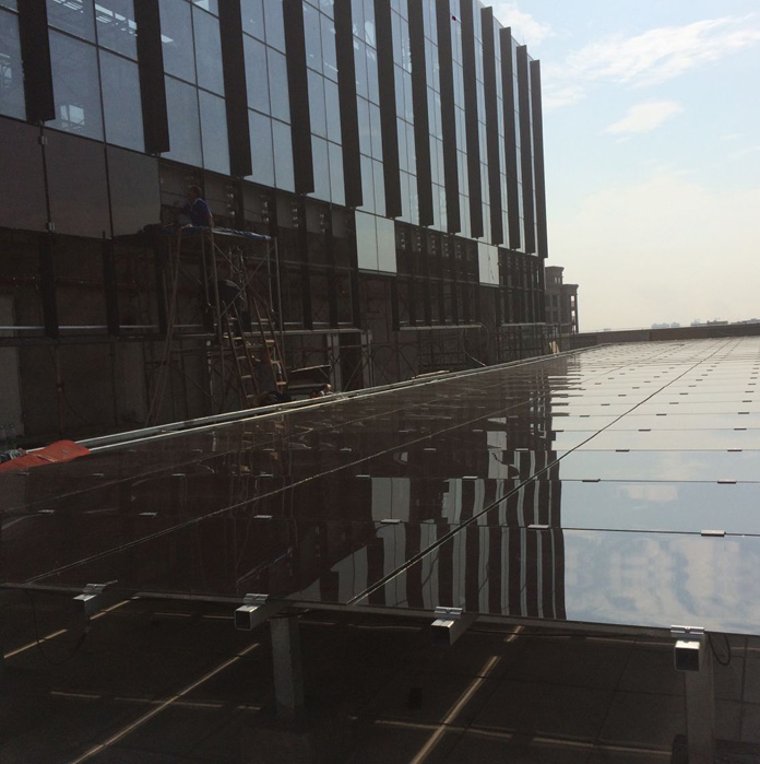 长沙市融科东南海21.2kw光伏幕墙发电项目